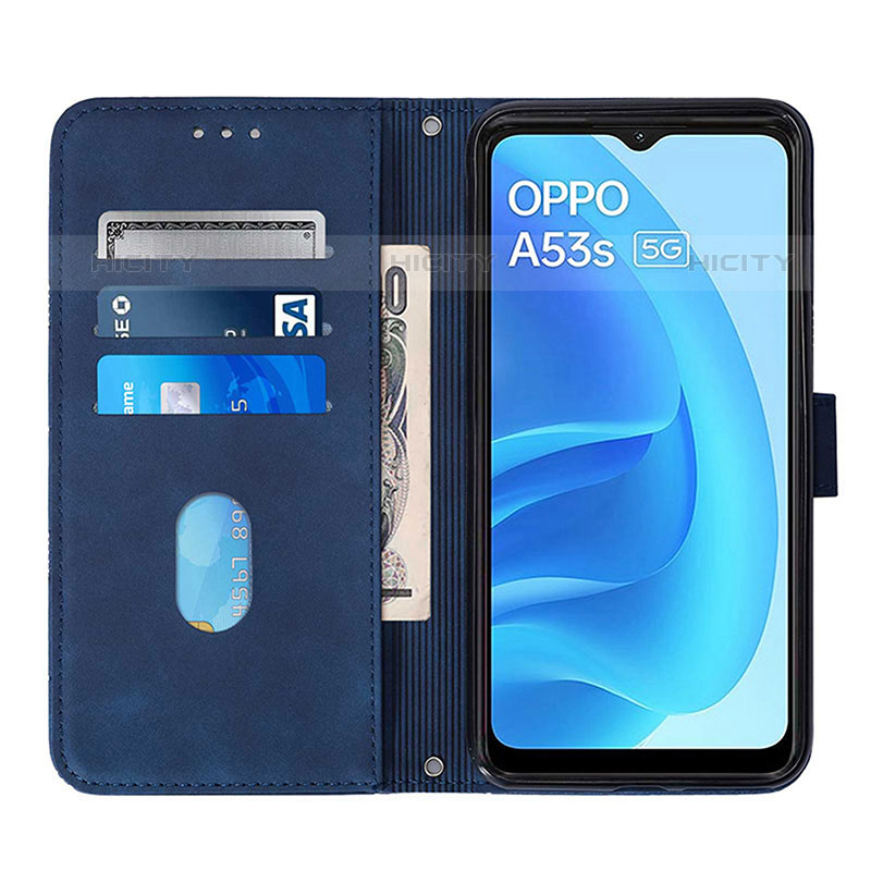 Handytasche Stand Schutzhülle Flip Leder Hülle Y01B für Oppo A53s 5G groß