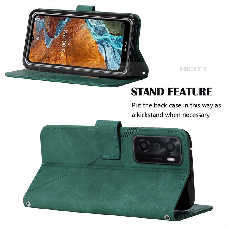 Handytasche Stand Schutzhülle Flip Leder Hülle Y01B für Oppo A55S 5G groß