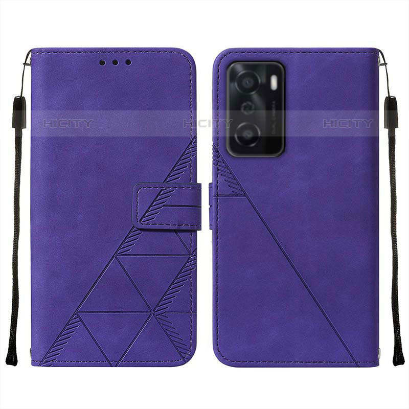 Handytasche Stand Schutzhülle Flip Leder Hülle Y01B für Oppo A55S 5G Violett