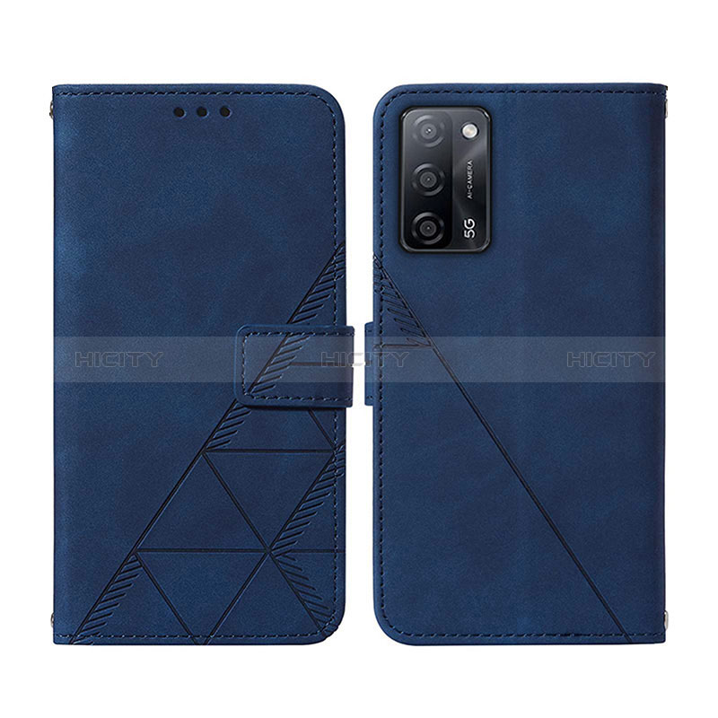 Handytasche Stand Schutzhülle Flip Leder Hülle Y01B für Oppo A56 5G Blau