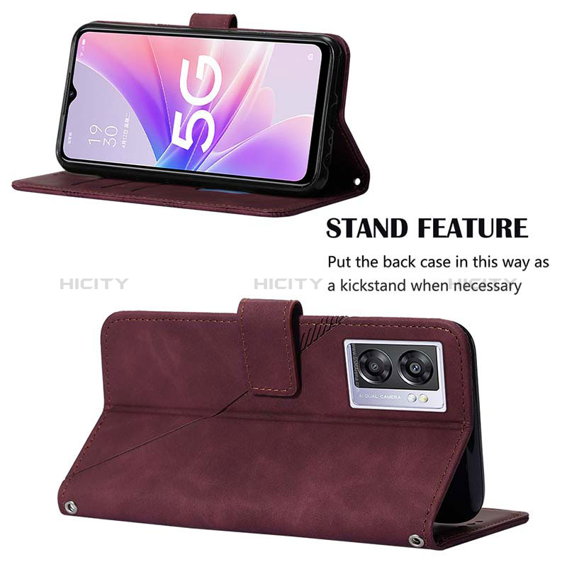 Handytasche Stand Schutzhülle Flip Leder Hülle Y01B für Oppo A56S 5G