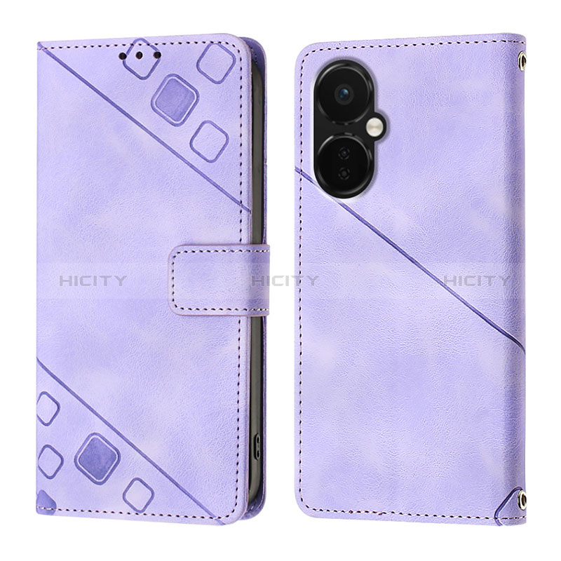 Handytasche Stand Schutzhülle Flip Leder Hülle Y01B für Oppo K11x 5G Violett Plus