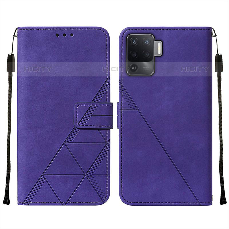 Handytasche Stand Schutzhülle Flip Leder Hülle Y01B für Oppo Reno5 Lite Violett