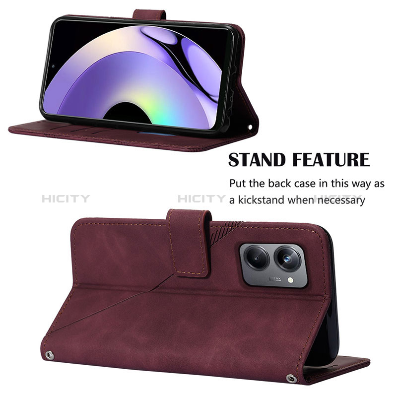 Handytasche Stand Schutzhülle Flip Leder Hülle Y01B für Realme 10 Pro 5G