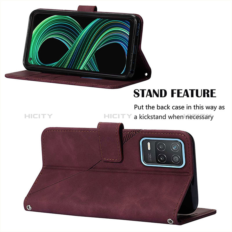 Handytasche Stand Schutzhülle Flip Leder Hülle Y01B für Realme 8 5G