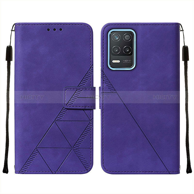 Handytasche Stand Schutzhülle Flip Leder Hülle Y01B für Realme 8 5G Violett Plus