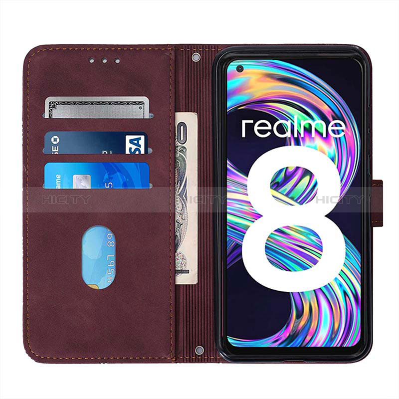 Handytasche Stand Schutzhülle Flip Leder Hülle Y01B für Realme 8 Pro groß