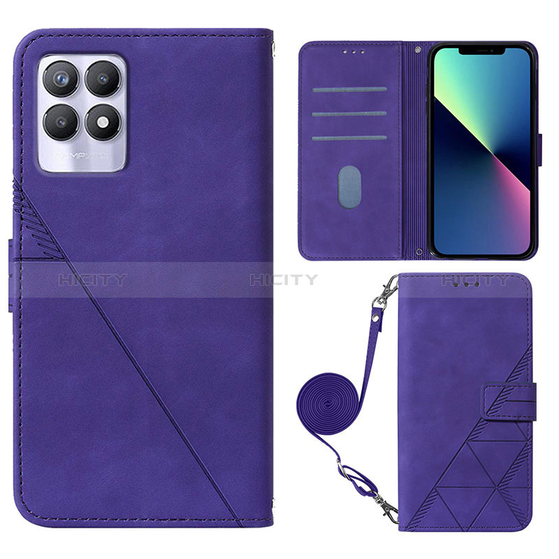 Handytasche Stand Schutzhülle Flip Leder Hülle Y01B für Realme 8i