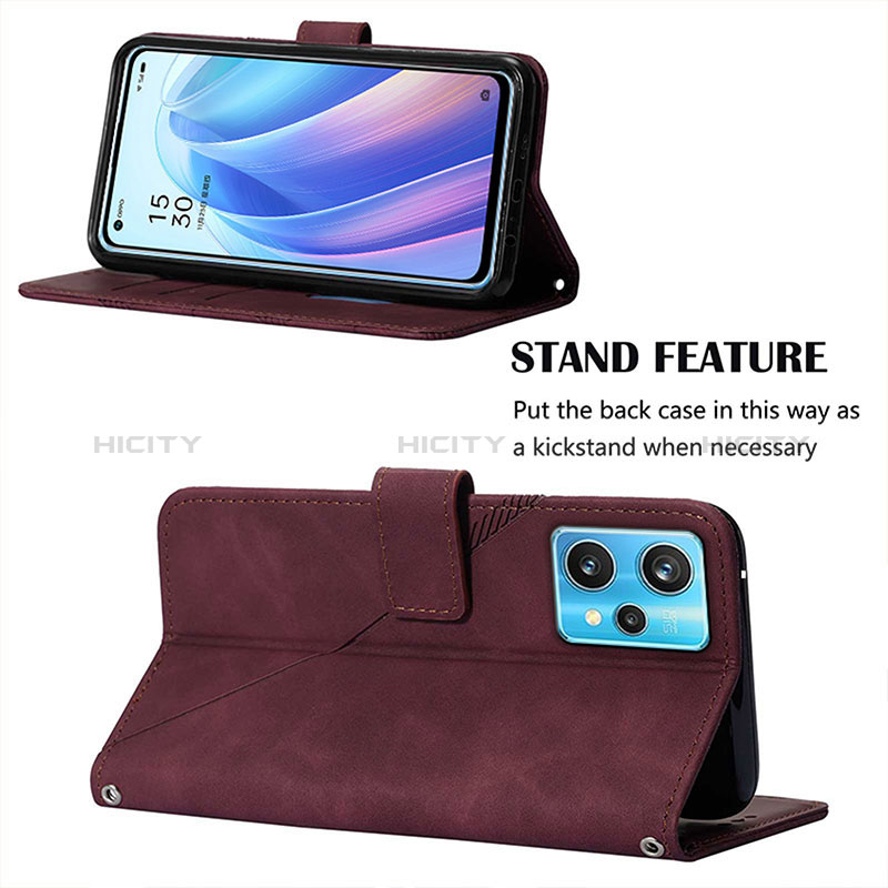 Handytasche Stand Schutzhülle Flip Leder Hülle Y01B für Realme 9 4G groß