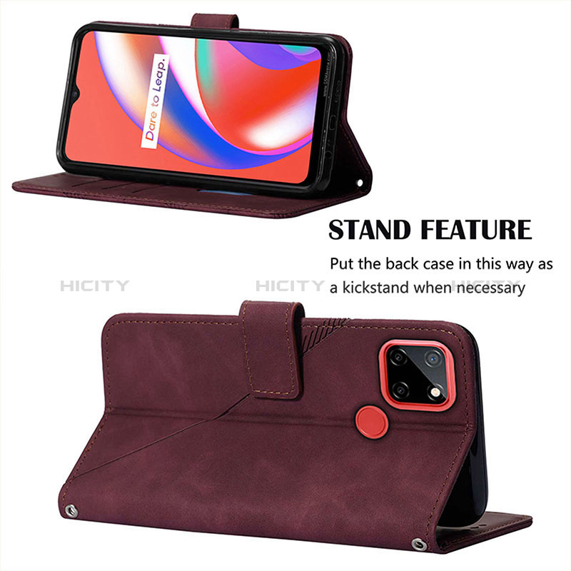 Handytasche Stand Schutzhülle Flip Leder Hülle Y01B für Realme C12