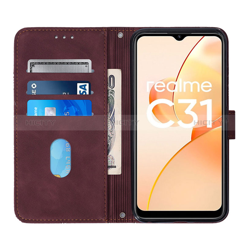 Handytasche Stand Schutzhülle Flip Leder Hülle Y01B für Realme C31