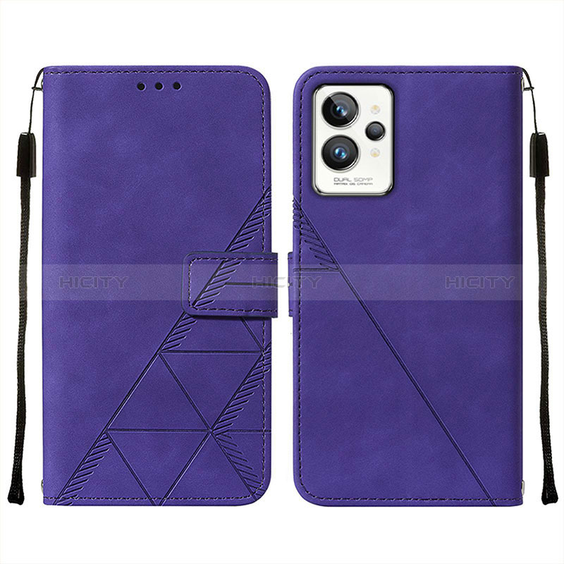 Handytasche Stand Schutzhülle Flip Leder Hülle Y01B für Realme GT2 Pro 5G Violett Plus