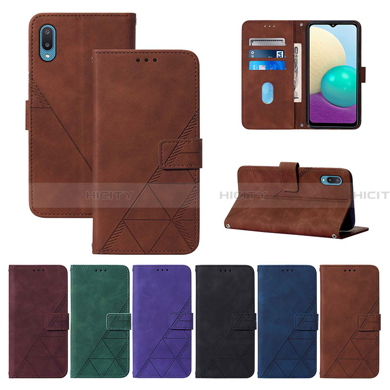 Handytasche Stand Schutzhülle Flip Leder Hülle Y01B für Samsung Galaxy A02