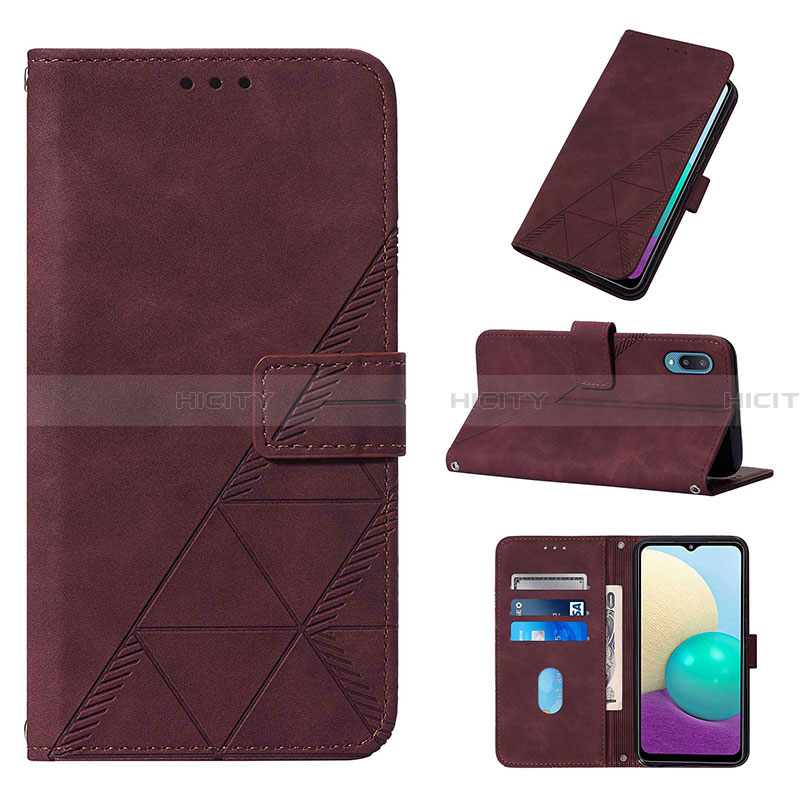 Handytasche Stand Schutzhülle Flip Leder Hülle Y01B für Samsung Galaxy A02