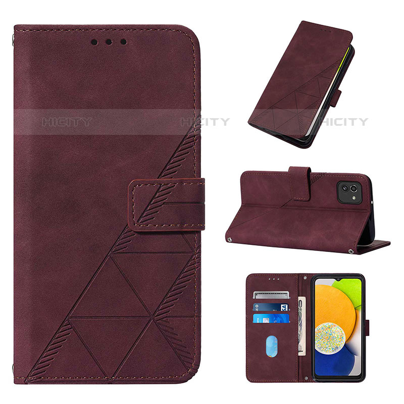 Handytasche Stand Schutzhülle Flip Leder Hülle Y01B für Samsung Galaxy A03