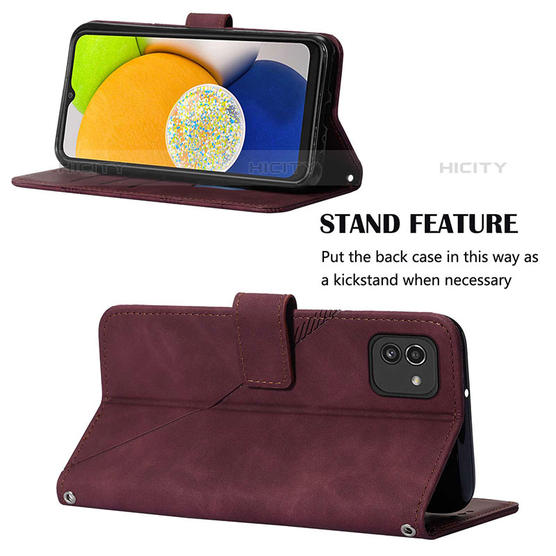 Handytasche Stand Schutzhülle Flip Leder Hülle Y01B für Samsung Galaxy A03