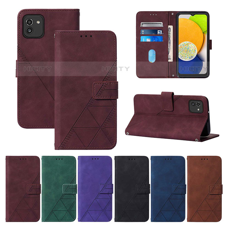 Handytasche Stand Schutzhülle Flip Leder Hülle Y01B für Samsung Galaxy A03