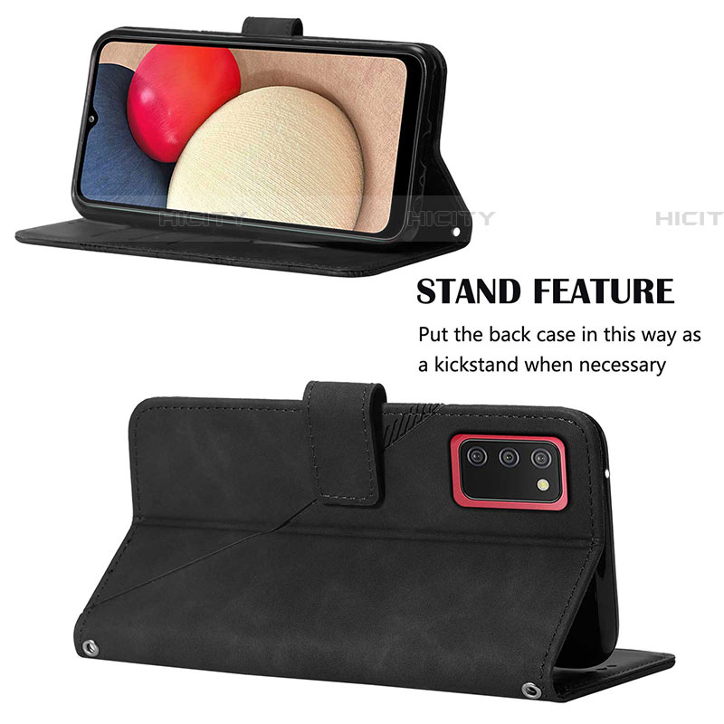 Handytasche Stand Schutzhülle Flip Leder Hülle Y01B für Samsung Galaxy A03s groß