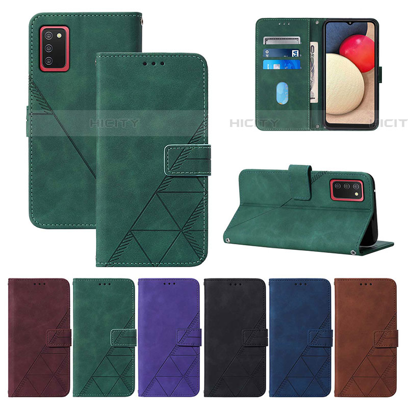 Handytasche Stand Schutzhülle Flip Leder Hülle Y01B für Samsung Galaxy A03s groß