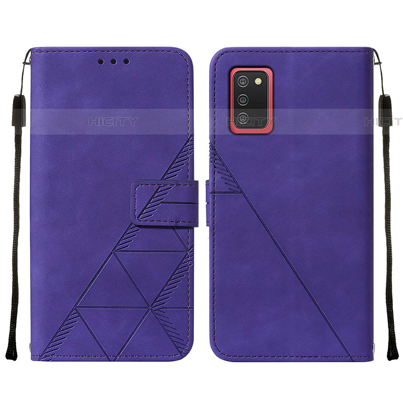 Handytasche Stand Schutzhülle Flip Leder Hülle Y01B für Samsung Galaxy A03s Violett