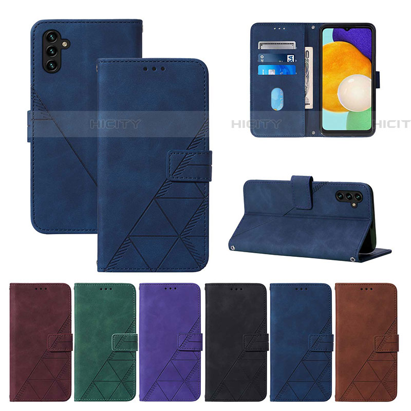 Handytasche Stand Schutzhülle Flip Leder Hülle Y01B für Samsung Galaxy A04s groß