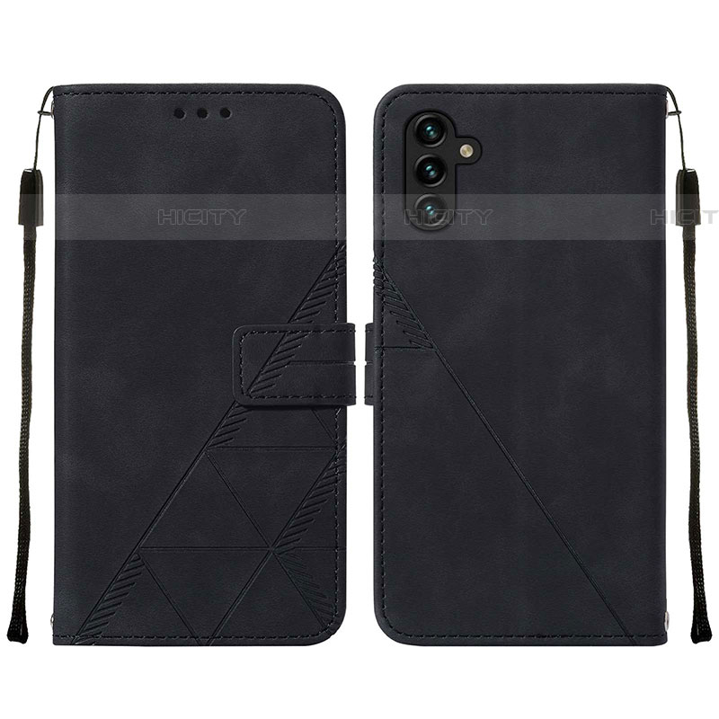 Handytasche Stand Schutzhülle Flip Leder Hülle Y01B für Samsung Galaxy A04s Schwarz