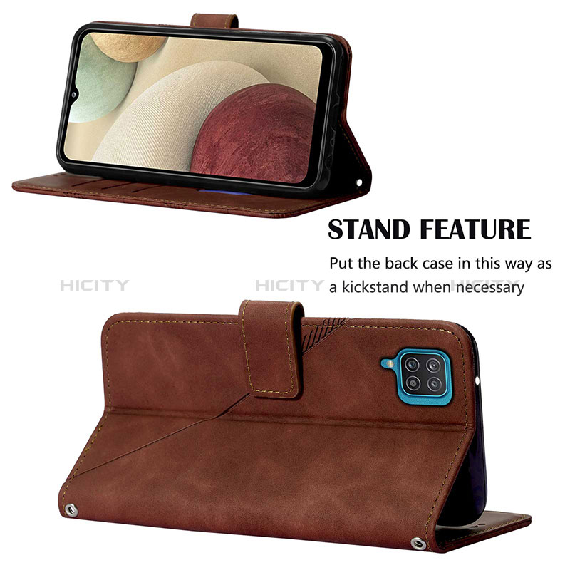 Handytasche Stand Schutzhülle Flip Leder Hülle Y01B für Samsung Galaxy A12 5G