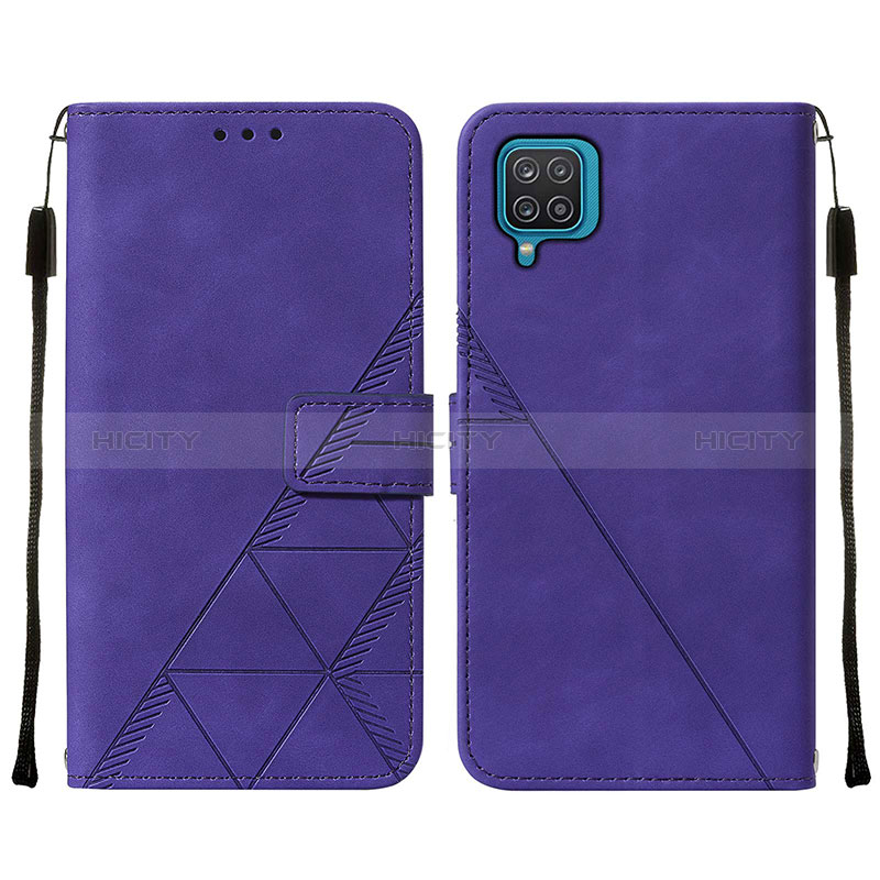 Handytasche Stand Schutzhülle Flip Leder Hülle Y01B für Samsung Galaxy A12 Nacho Violett