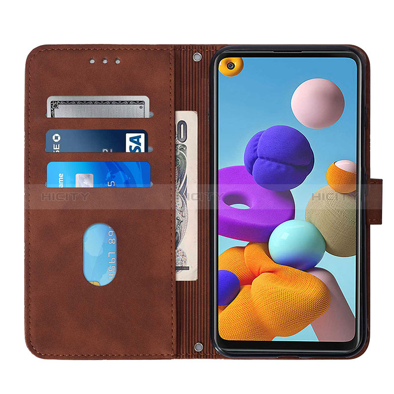 Handytasche Stand Schutzhülle Flip Leder Hülle Y01B für Samsung Galaxy A21s groß