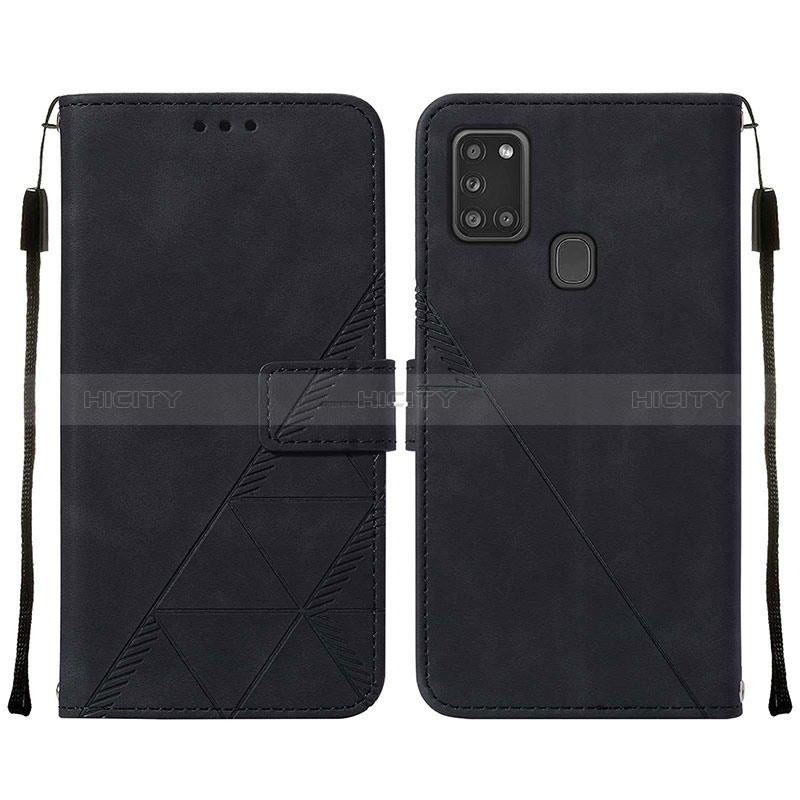 Handytasche Stand Schutzhülle Flip Leder Hülle Y01B für Samsung Galaxy A21s groß