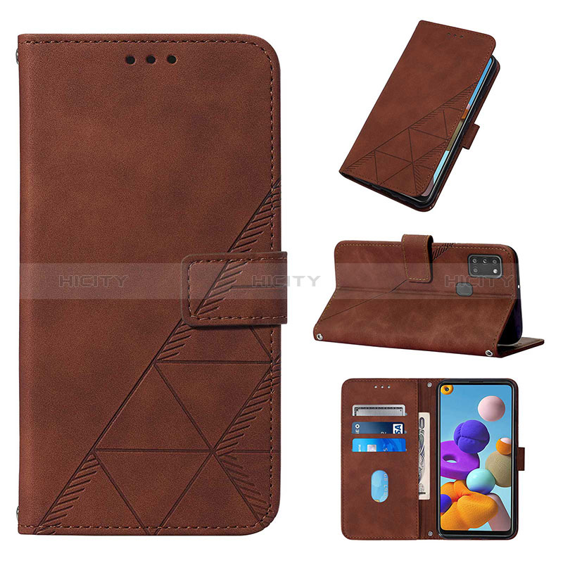 Handytasche Stand Schutzhülle Flip Leder Hülle Y01B für Samsung Galaxy A21s groß