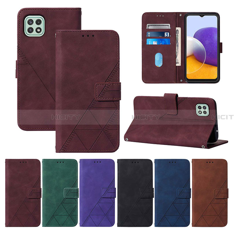 Handytasche Stand Schutzhülle Flip Leder Hülle Y01B für Samsung Galaxy A22 5G groß