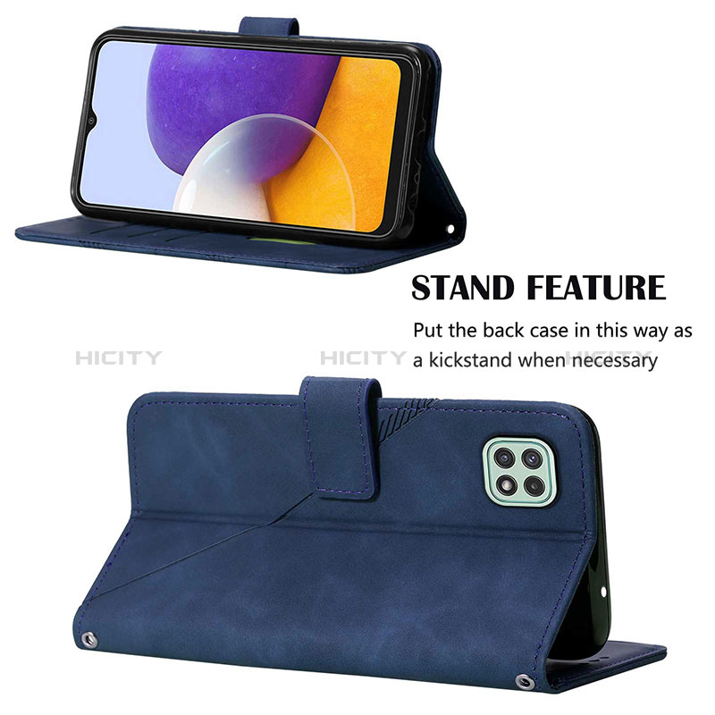 Handytasche Stand Schutzhülle Flip Leder Hülle Y01B für Samsung Galaxy A22s 5G