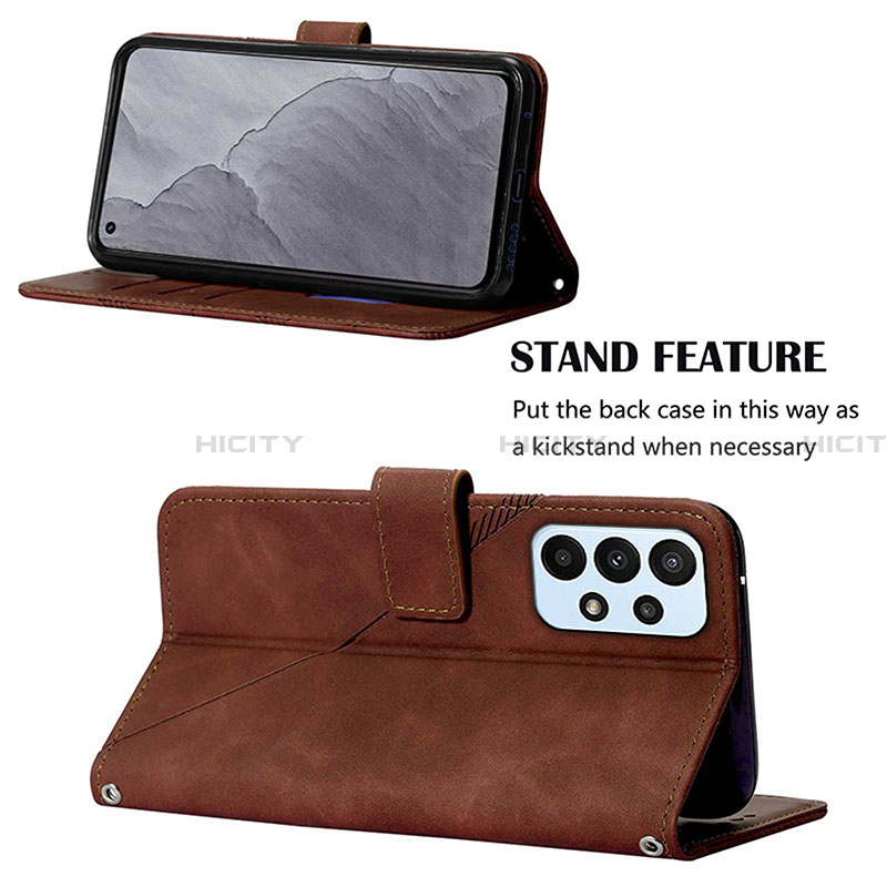 Handytasche Stand Schutzhülle Flip Leder Hülle Y01B für Samsung Galaxy A23 4G groß