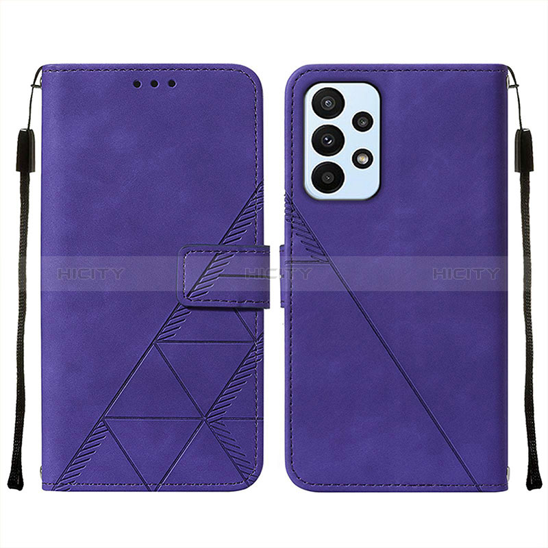 Handytasche Stand Schutzhülle Flip Leder Hülle Y01B für Samsung Galaxy A23 5G Violett