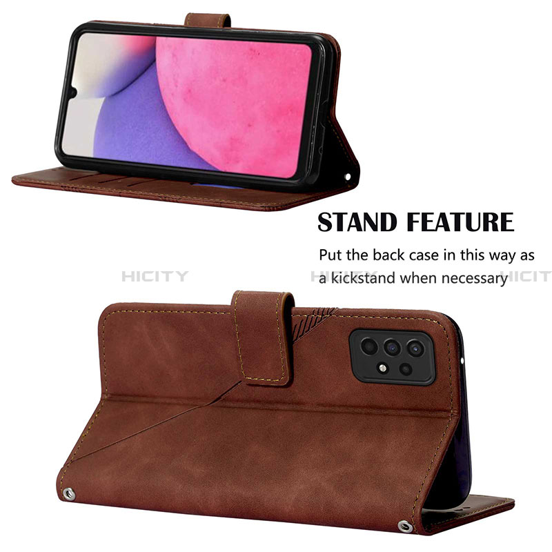 Handytasche Stand Schutzhülle Flip Leder Hülle Y01B für Samsung Galaxy A33 5G groß