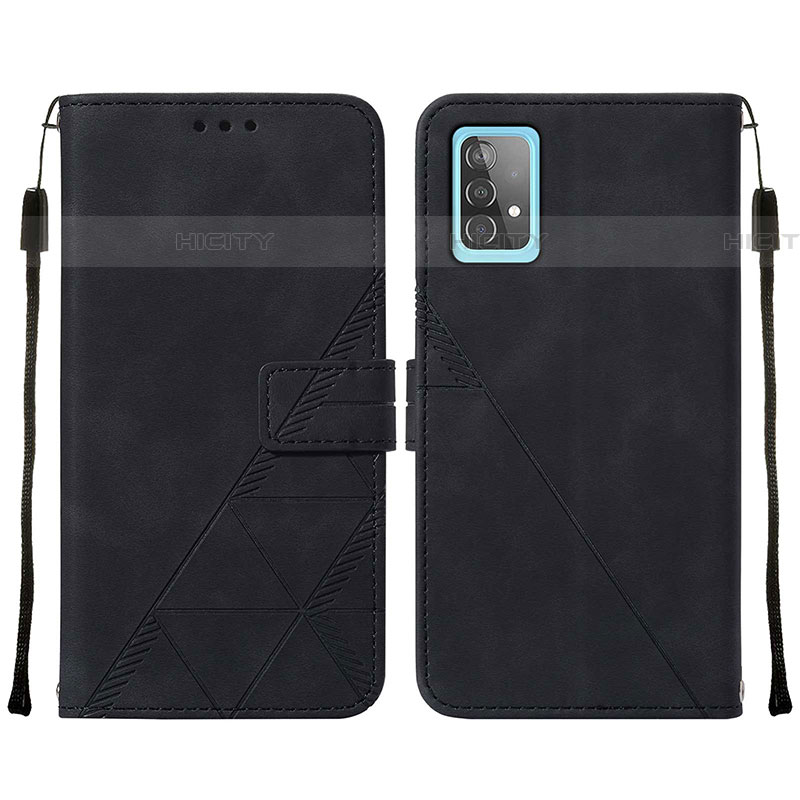 Handytasche Stand Schutzhülle Flip Leder Hülle Y01B für Samsung Galaxy A52 5G Schwarz