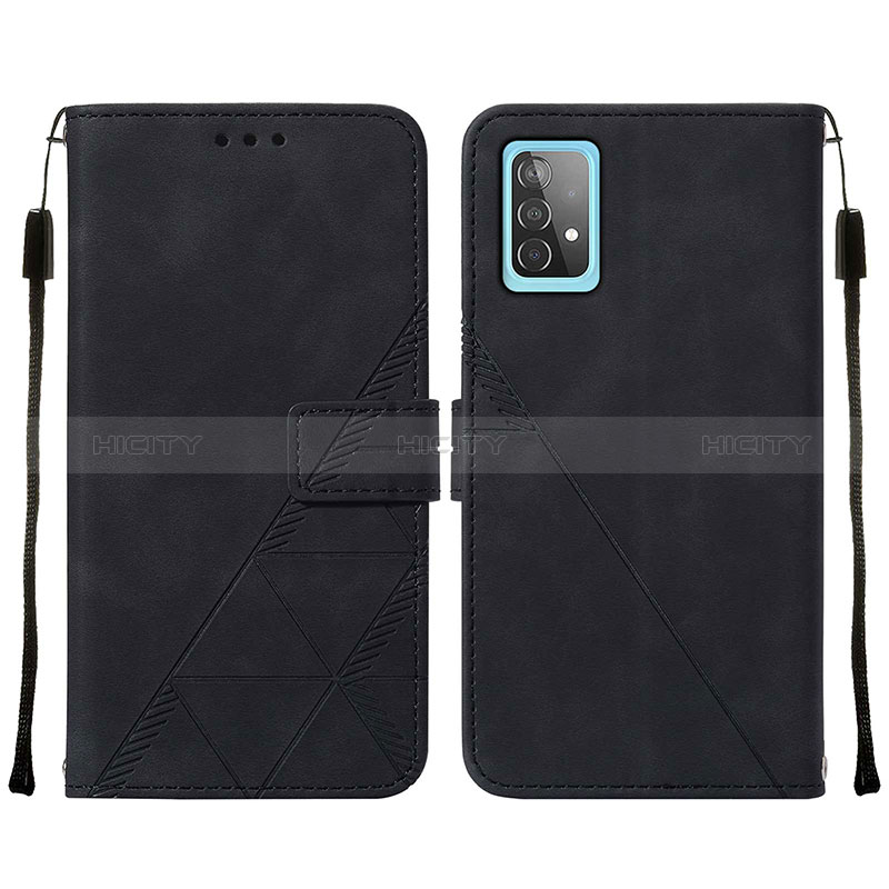 Handytasche Stand Schutzhülle Flip Leder Hülle Y01B für Samsung Galaxy A52s 5G Schwarz