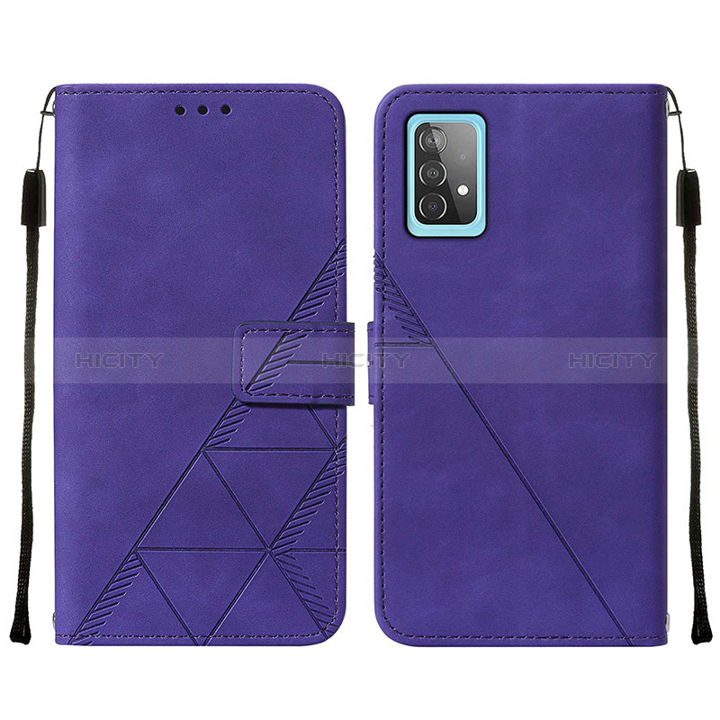 Handytasche Stand Schutzhülle Flip Leder Hülle Y01B für Samsung Galaxy A52s 5G Violett Plus