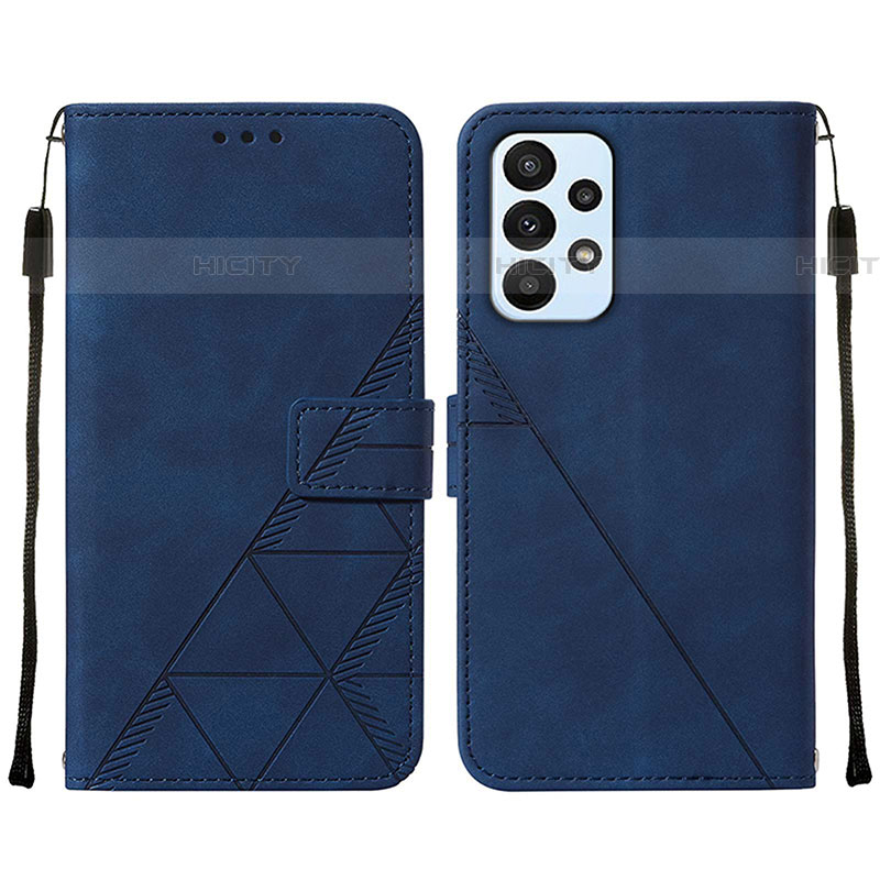 Handytasche Stand Schutzhülle Flip Leder Hülle Y01B für Samsung Galaxy A73 5G Blau