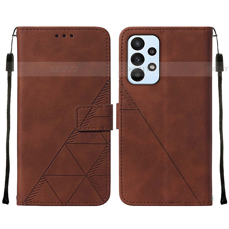 Handytasche Stand Schutzhülle Flip Leder Hülle Y01B für Samsung Galaxy A73 5G Braun