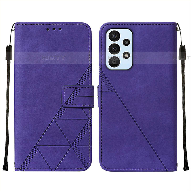 Handytasche Stand Schutzhülle Flip Leder Hülle Y01B für Samsung Galaxy A73 5G Violett