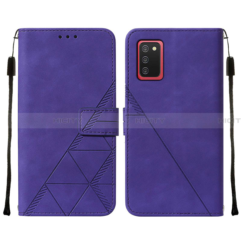 Handytasche Stand Schutzhülle Flip Leder Hülle Y01B für Samsung Galaxy F02S SM-E025F Violett Plus