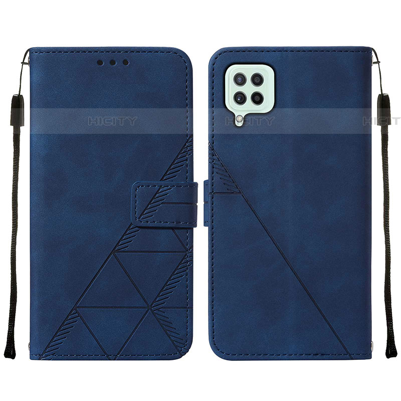 Handytasche Stand Schutzhülle Flip Leder Hülle Y01B für Samsung Galaxy F22 4G Blau Plus