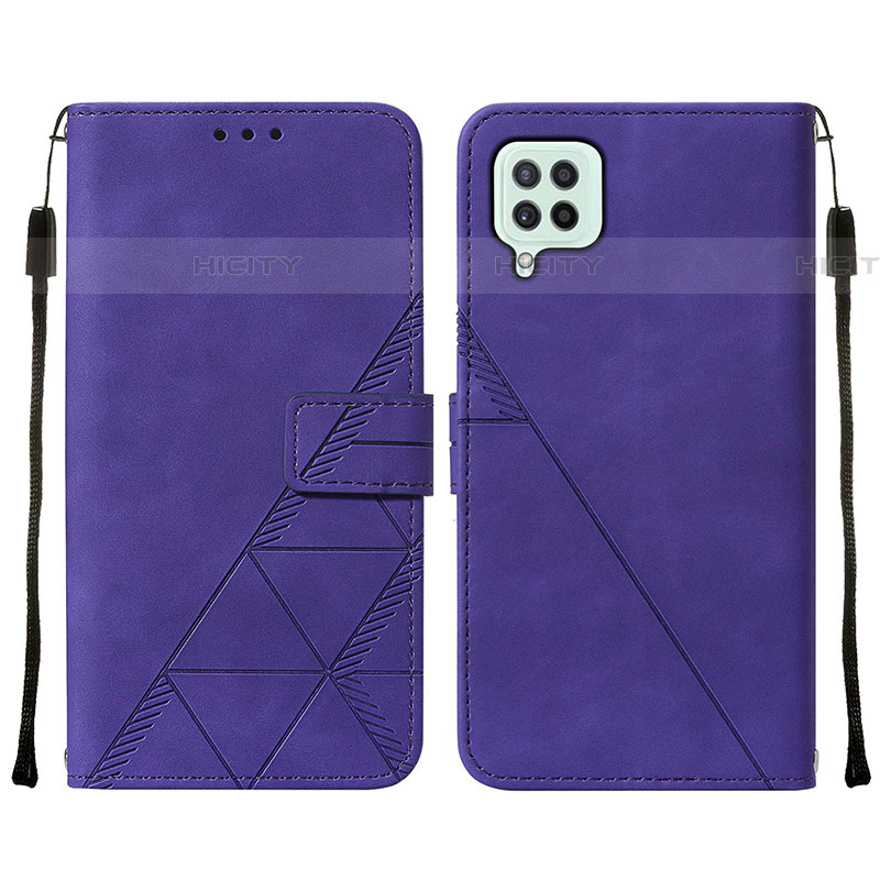 Handytasche Stand Schutzhülle Flip Leder Hülle Y01B für Samsung Galaxy F22 4G Violett Plus