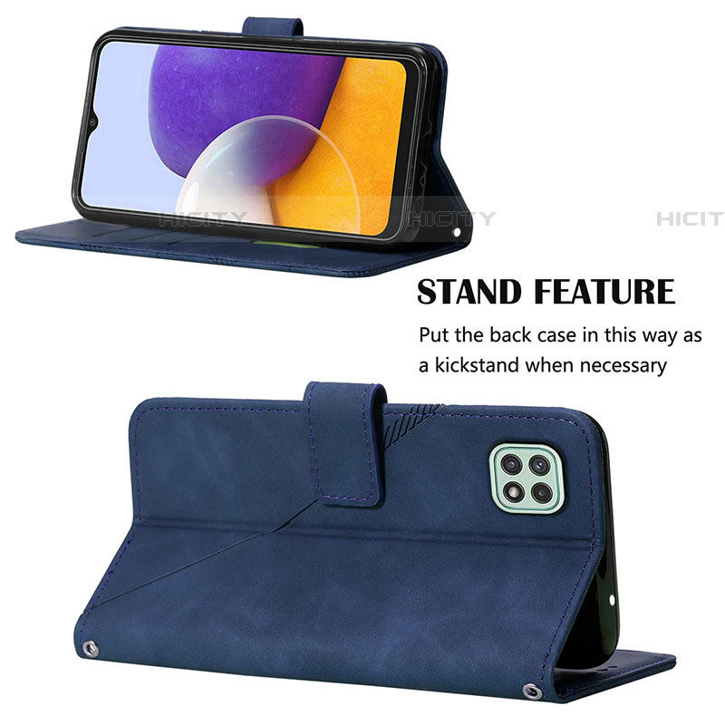 Handytasche Stand Schutzhülle Flip Leder Hülle Y01B für Samsung Galaxy F42 5G groß