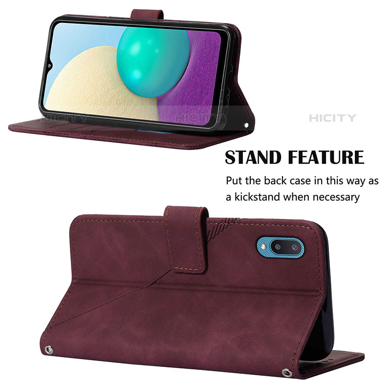 Handytasche Stand Schutzhülle Flip Leder Hülle Y01B für Samsung Galaxy M02