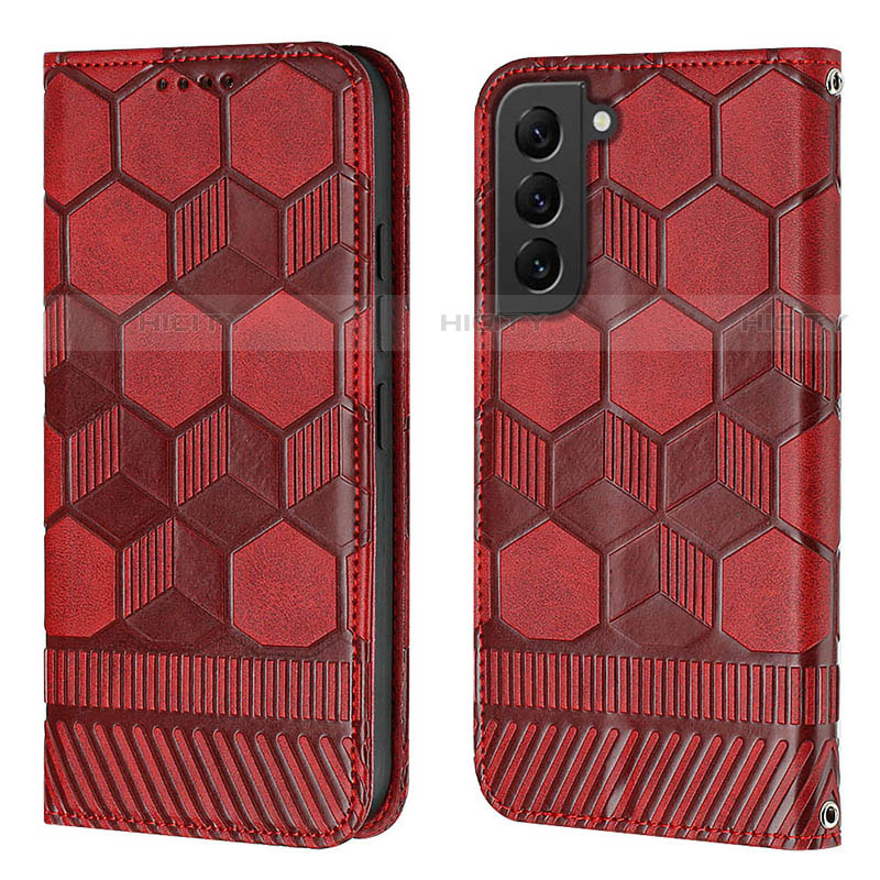 Handytasche Stand Schutzhülle Flip Leder Hülle Y01B für Samsung Galaxy S21 FE 5G Rot Plus