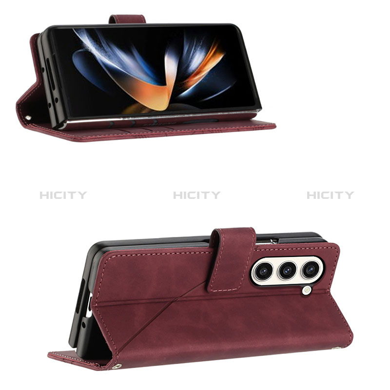 Handytasche Stand Schutzhülle Flip Leder Hülle Y01B für Samsung Galaxy Z Fold5 5G groß