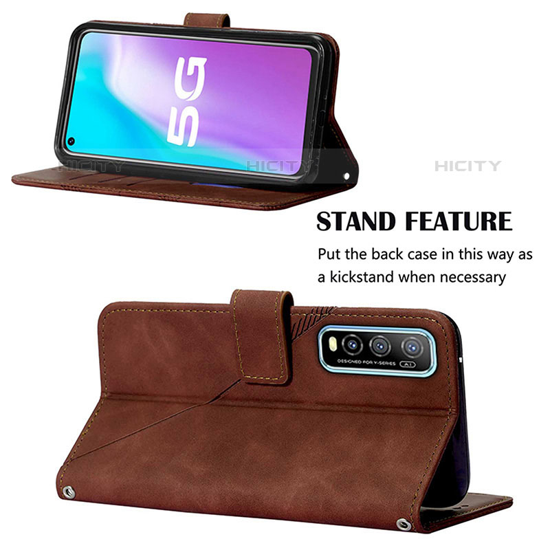 Handytasche Stand Schutzhülle Flip Leder Hülle Y01B für Vivo iQOO U1